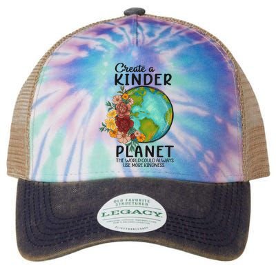 Funny Create A Kinder Planet Earth Day Legacy Tie Dye Trucker Hat