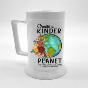 Funny Create A Kinder Planet Earth Day Beer Stein