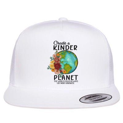 Funny Create A Kinder Planet Earth Day Flatbill Hat