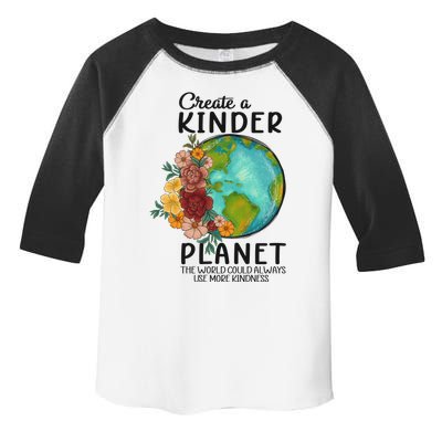 Funny Create A Kinder Planet Earth Day Toddler Fine Jersey T-Shirt