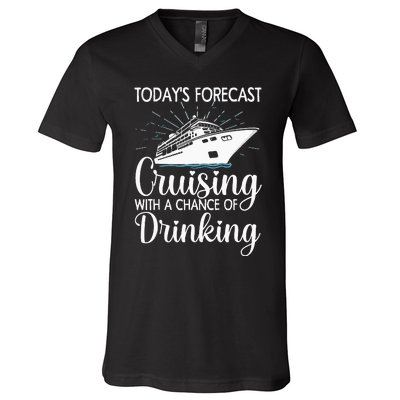 Funny Cruising Art For Cruise Ship Cruising Lovers V-Neck T-Shirt