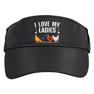 Funny Chicken Art Men Women Ladies Chicken Farmer Whisperer Adult Drive Performance Visor