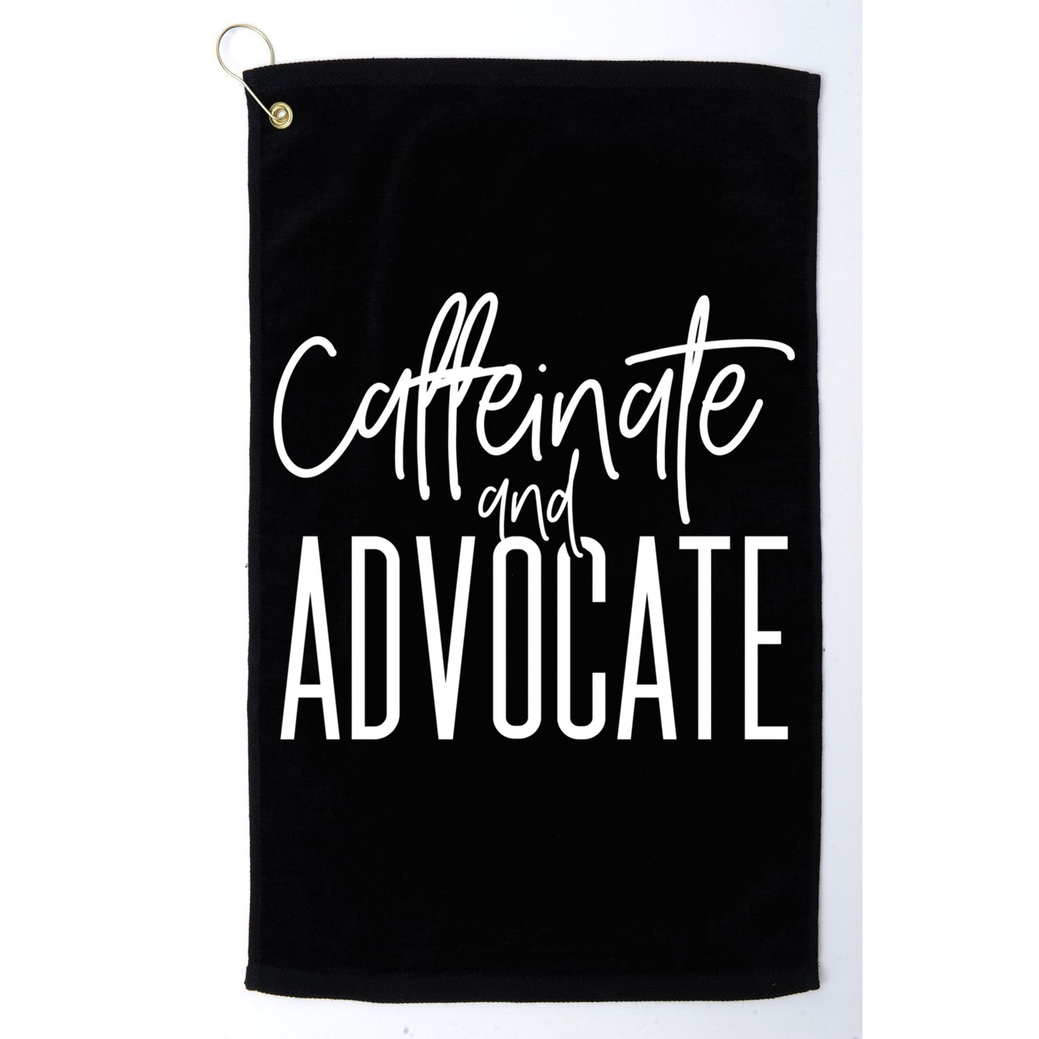 Funny Caffeinate And Advocate Meaningful Gift Best Gift Idea For Sped Meaningful Golf Towel