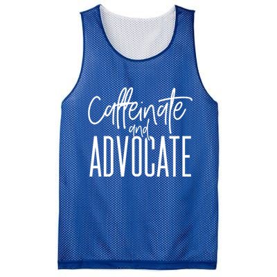Funny Caffeinate And Advocate Meaningful Gift Best Gift Idea For Sped Meaningful Mesh Reversible Basketball Jersey Tank