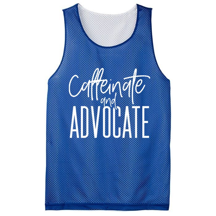 Funny Caffeinate And Advocate Meaningful Gift Best Gift Idea For Sped Meaningful Mesh Reversible Basketball Jersey Tank