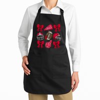 Football Coquette Bow Football Cheer Lover Apron