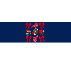 Football Coquette Bow Football Cheer Lover Bumper Sticker