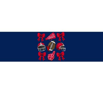 Football Coquette Bow Football Cheer Lover Bumper Sticker