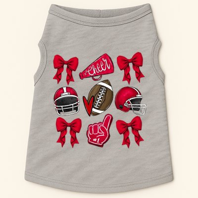 Football Coquette Bow Football Cheer Lover Doggie Tank