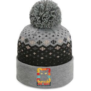 Funny Cat Bruh Meme Graphic The Baniff Cuffed Pom Beanie