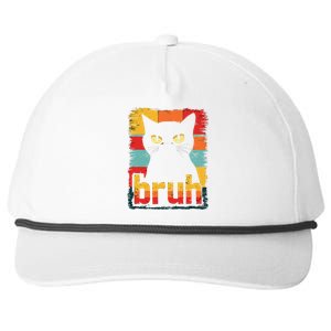 Funny Cat Bruh Meme Graphic Snapback Five-Panel Rope Hat