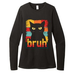 Funny Cat Bruh Meme Graphic Womens CVC Long Sleeve Shirt