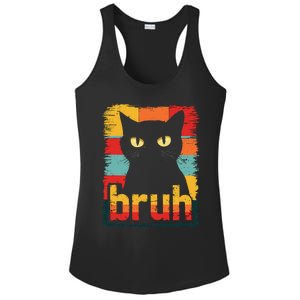 Funny Cat Bruh Meme Graphic Ladies PosiCharge Competitor Racerback Tank