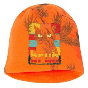 Funny Cat Bruh Meme Graphic Kati - Camo Knit Beanie