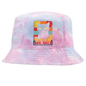 Funny Cat Bruh Meme Graphic Tie-Dyed Bucket Hat