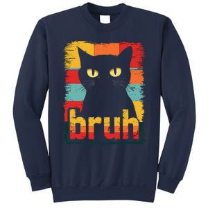 Funny Cat Bruh Meme Graphic Sweatshirt