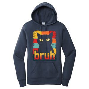 Funny Cat Bruh Meme Graphic Women's Pullover Hoodie