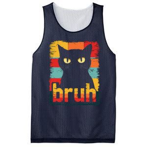 Funny Cat Bruh Meme Graphic Mesh Reversible Basketball Jersey Tank