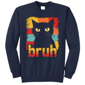 Funny Cat Bruh Meme Graphic Tall Sweatshirt