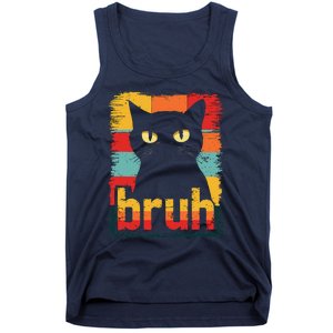 Funny Cat Bruh Meme Graphic Tank Top