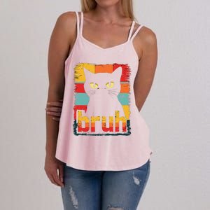 Funny Cat Bruh Meme Graphic Women's Strappy Tank