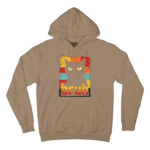 Funny Cat Bruh Meme Graphic Hoodie