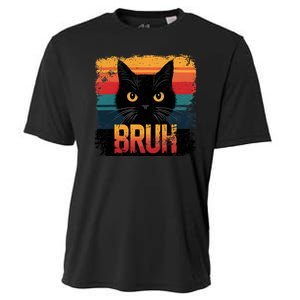 Funny Cat Bruh For Teens Meme Graphic Cooling Performance Crew T-Shirt