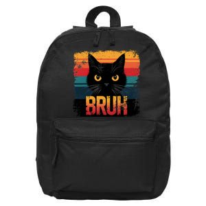 Funny Cat Bruh For Teens Meme Graphic 16 in Basic Backpack