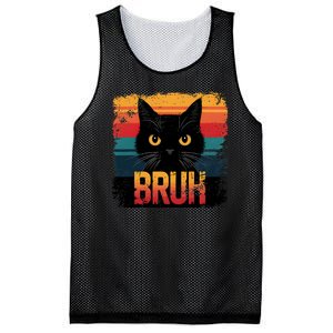 Funny Cat Bruh For Teens Meme Graphic Mesh Reversible Basketball Jersey Tank