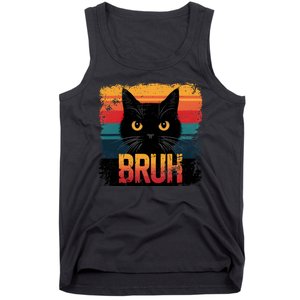 Funny Cat Bruh For Teens Meme Graphic Tank Top