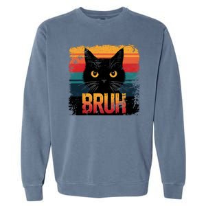 Funny Cat Bruh For Teens Meme Graphic Garment-Dyed Sweatshirt