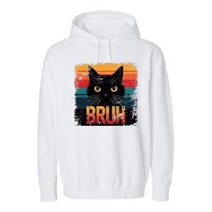 Funny Cat Bruh For Teens Meme Graphic Garment-Dyed Fleece Hoodie