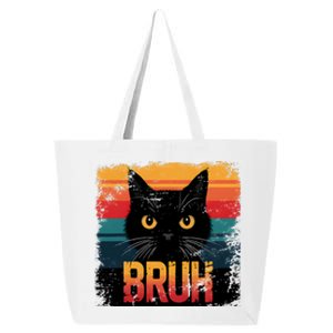 Funny Cat Bruh For Teens Meme Graphic 25L Jumbo Tote