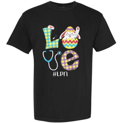 Funny Cute Bunny Love Licensed Practical Nurse Easter LPN Garment-Dyed Heavyweight T-Shirt