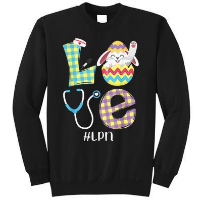 Funny Cute Bunny Love Licensed Practical Nurse Easter LPN Sweatshirt