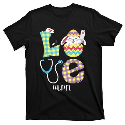 Funny Cute Bunny Love Licensed Practical Nurse Easter LPN T-Shirt