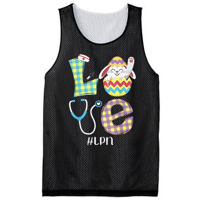 Funny Cute Bunny Love Licensed Practical Nurse Easter LPN Mesh Reversible Basketball Jersey Tank