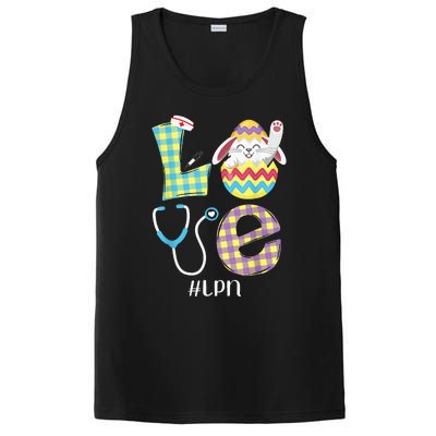 Funny Cute Bunny Love Licensed Practical Nurse Easter LPN PosiCharge Competitor Tank