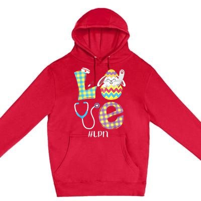 Funny Cute Bunny Love Licensed Practical Nurse Easter LPN Premium Pullover Hoodie