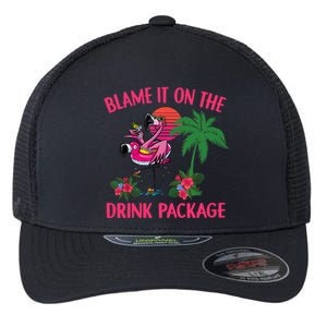 Flamingo Cruise Blame It on the Drink Package Drinking Booze Flexfit Unipanel Trucker Cap