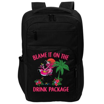 Flamingo Cruise Blame It on the Drink Package Drinking Booze Impact Tech Backpack