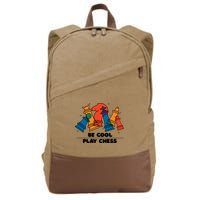 Funny Chess Be Cool Play Chess Cotton Canvas Backpack