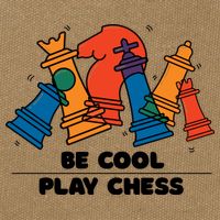 Funny Chess Be Cool Play Chess Cotton Canvas Backpack