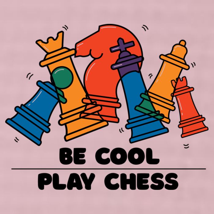 Funny Chess Be Cool Play Chess 25L Jumbo Tote