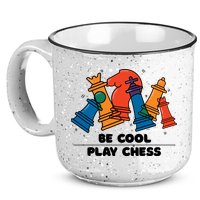 Funny Chess Be Cool Play Chess 15oz Campfire Ceramic Mug