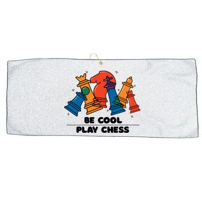 Funny Chess Be Cool Play Chess Large Microfiber Waffle Golf Towel