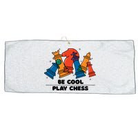 Funny Chess Be Cool Play Chess Large Microfiber Waffle Golf Towel