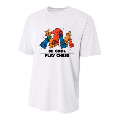 Funny Chess Be Cool Play Chess Youth Performance Sprint T-Shirt