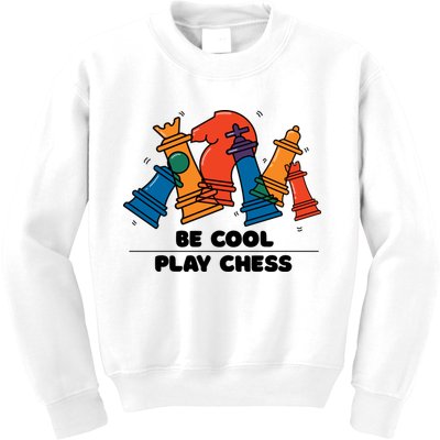 Funny Chess Be Cool Play Chess Kids Sweatshirt