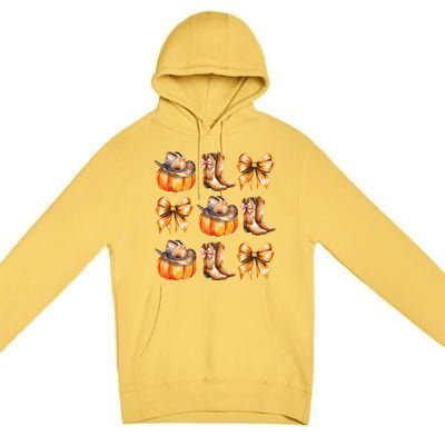 Funny Coquette Bow Pumpkin Halloween Ghost Spooky Season Premium Pullover Hoodie